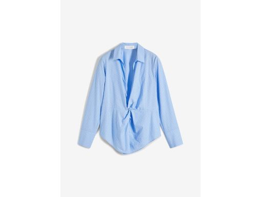 B.P.C bluzka koszulowa z głębokim dekoltem i wywinięciem 42.