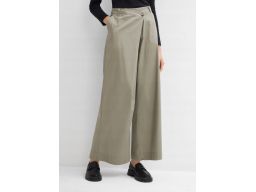 B.P.C spodnie Marlena khaki z asymetrycznym zapięciem r.46