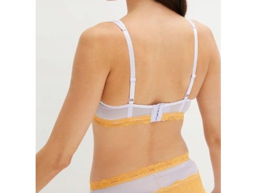 B.P.C biustonosz braletka koronkowy żółty r.36