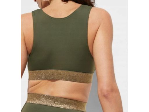 B.P.C kostium kąpielowy monokini khaki z wycięciami 40.