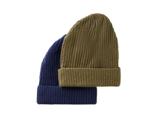 B.P.C 2-pak czapek granatowa+oliwkowa uniwersalne.