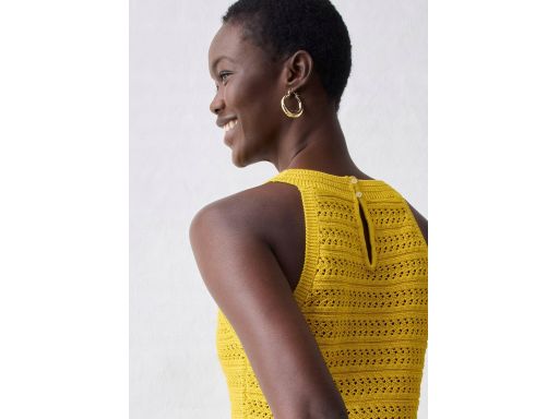 B.P.C bluzka dzianinowa ażurowa musztardowa ^44/46