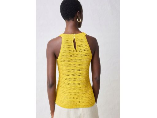 B.P.C bluzka dzianinowa ażurowa musztardowa ^44/46