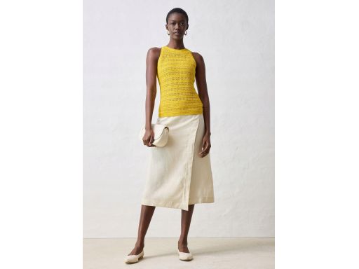 B.P.C bluzka dzianinowa ażurowa musztardowa ^44/46