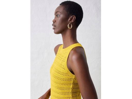 B.P.C bluzka dzianinowa ażurowa musztardowa ^44/46