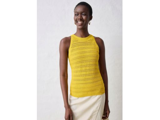 B.P.C bluzka dzianinowa ażurowa musztardowa ^44/46