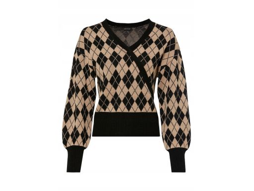B.P.C krótki sweter z dekoltem w serek wzór geometryczny ^44/46