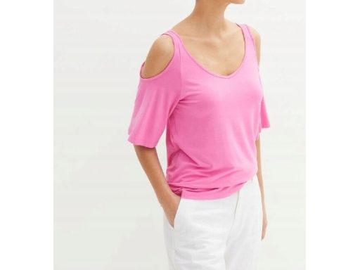 B.P.C różowy t-shirt z odkrytymi ramionami r.40/42