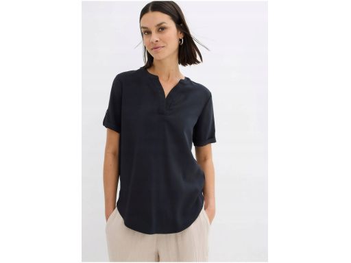 B.P.C czarna bluzka z wiskozy w serek 36.