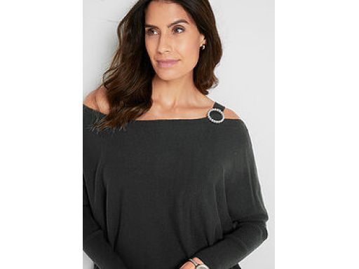 B.P.C sweter z ozdobną aplikacją z pereł ^36/38