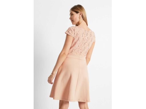 B.P.C sukienka koronkowa z cekinami antyczny róż ^36/38