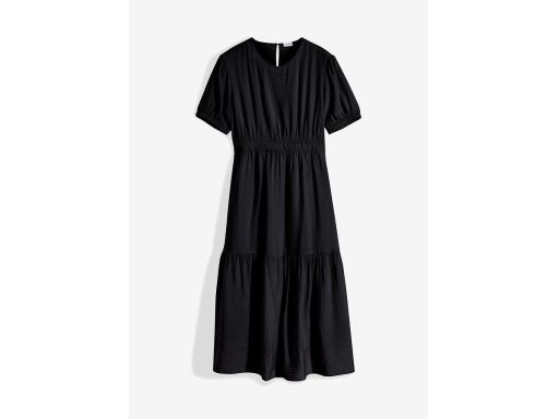 B.P.C sukienka czarna midi falbanki ^40