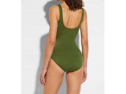 B.P.C stylowy kostium kąpielowy khaki z przewiązaniem r.48