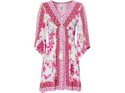 B.P.C sukienka z wiązaniem we wzory r.40/42