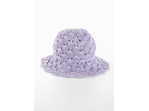 B.P.C pleciony kapelusz liliowy r.uniwersalny