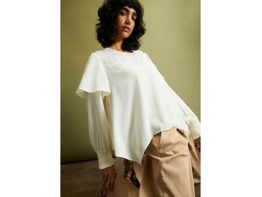 B.P.C bluzka kremowa oversize asymetryczna r.48