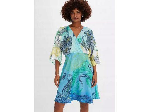 B.P.C. sukienka szyfonowa we wzory 48.