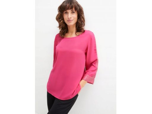 B.P.C różowa bluzka szyfonowa z cekinami r.44