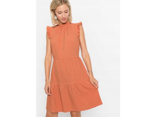 B.P.C sukienka ze stójką miedziana 36.