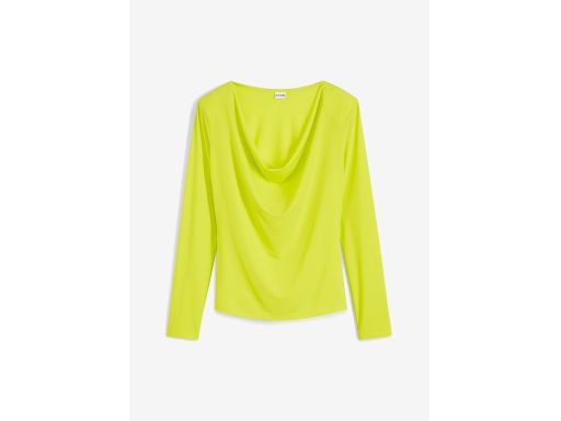 B.P.C bluzka z lejącym dekoltem zielona limonka 44/46.