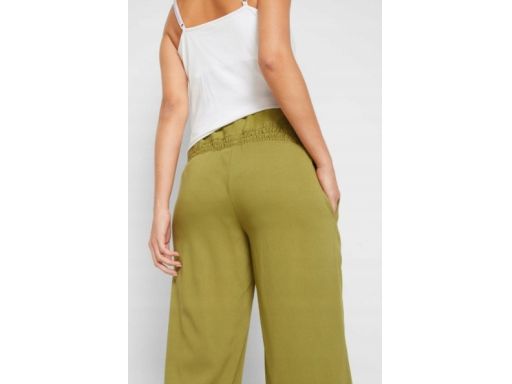 B.P.C spodnie 3/4 kuloty ciążowe zielony wiskozowe ^38