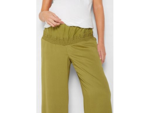 B.P.C spodnie 3/4 kuloty ciążowe zielony wiskozowe ^38