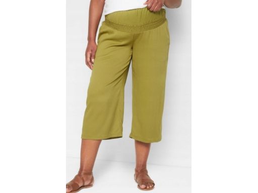 B.P.C spodnie 3/4 kuloty ciążowe zielony wiskozowe ^38