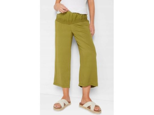 B.P.C spodnie 3/4 kuloty ciążowe zielony wiskozowe ^38