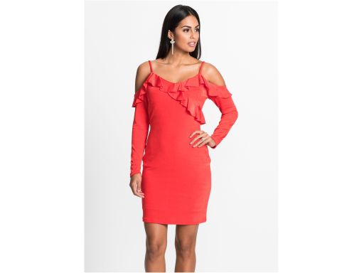 B.P.C Czerwona sukienka z dżerseju 40/42.