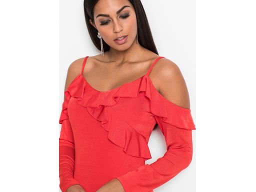 B.P.C Czerwona sukienka z dżerseju 40/42.