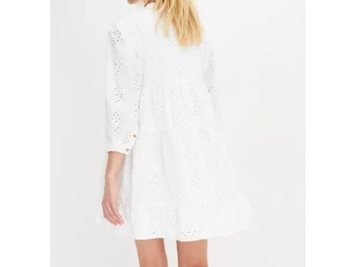 B.P.C biała sukienka z ażurowym haftem 46.