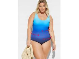 B.P.C kostium jednoczęściowy ombre niebieski silnie modelujący ^38