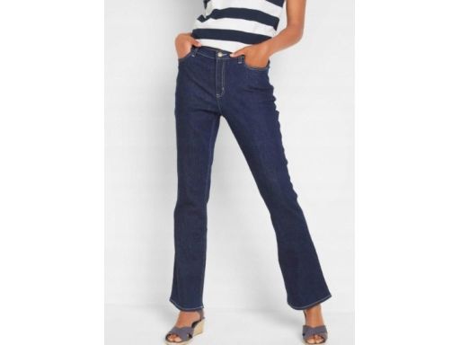 B.P.C jeansy bootcut granatowe elastyczne ^50