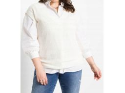 B.P.C kamizelka dzianinowa śmietankowa r.36/38