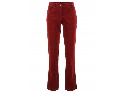 B.P.C spodnie damskie sztruksowe bordowe proste 46.