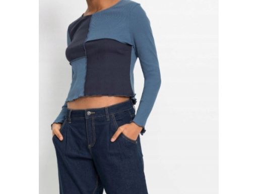 B.P.C bluzka patchworkowa prążek 40/42.