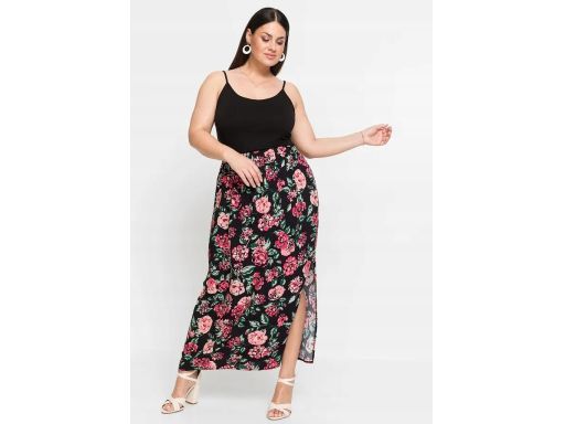 B.P.C sukienka na ramiączka w kwiaty z wiskozy r.44/46