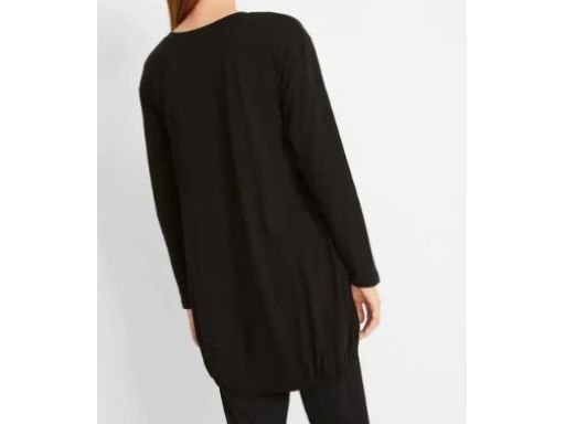 B.P.C bluzka bawełniana czarna z niebieskim nadrukiem 52/54.