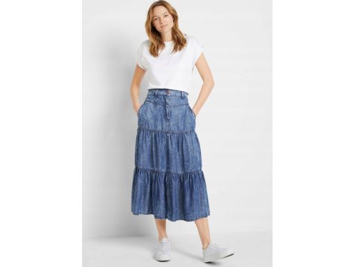 B.P.C spódnica jeansowa midi cieniowana niebieska ^50