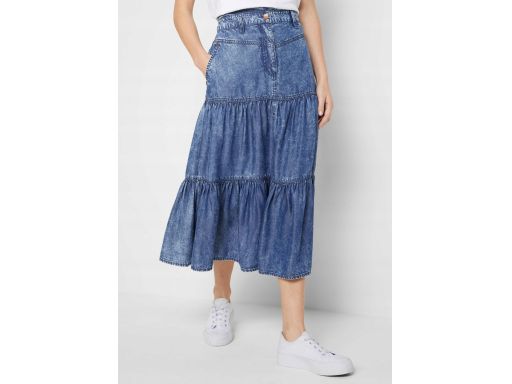 B.P.C spódnica jeansowa midi cieniowana niebieska ^50
