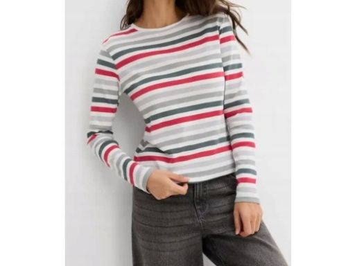 B.P.C bawełniana bluzka w kolorowe paski 52/54.