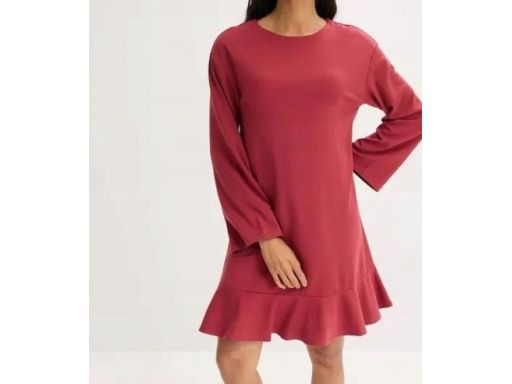 B.P.C sukienka midi Punto di Roma bordowa 36/38.