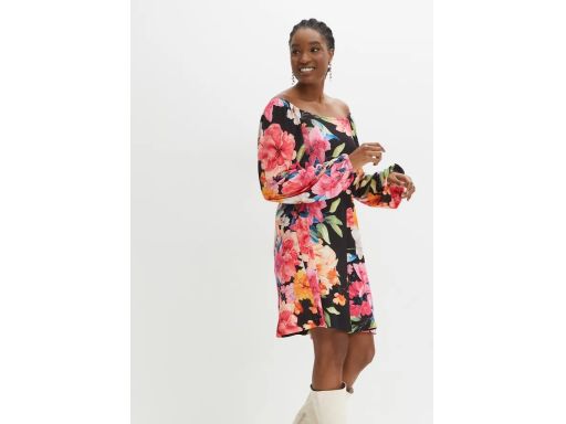 B.P.C sukienka kolorowa w kwiaty 40/42.