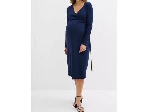 B.P.C sukienka ciążowa i do karmienia granatowa kopertowa r.36/38