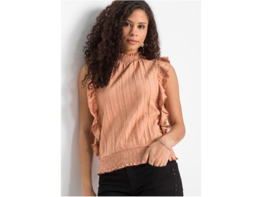 B.P.C bluzka nude z falbankami r.32/34