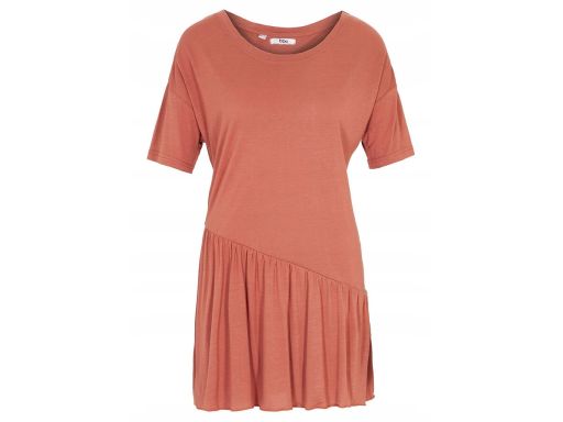 B.P.C bluzka brązowa z dekoracyjną falbaną ^36/38