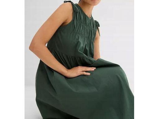 B.P.C sukienka letnia bawełniana fason A ciemna zieleń ^42