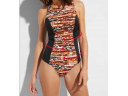 B.P.C kostium kąpielowy modelujący czarny ze wzorem 42.