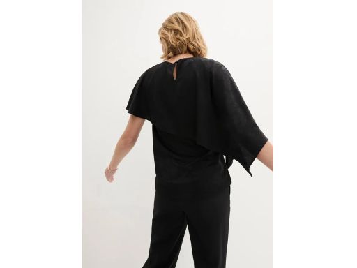 B.P.C bluzka czarna żakardowa tunikowa ^48/50