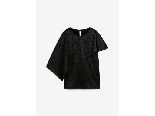 B.P.C bluzka czarna żakardowa tunikowa ^48/50